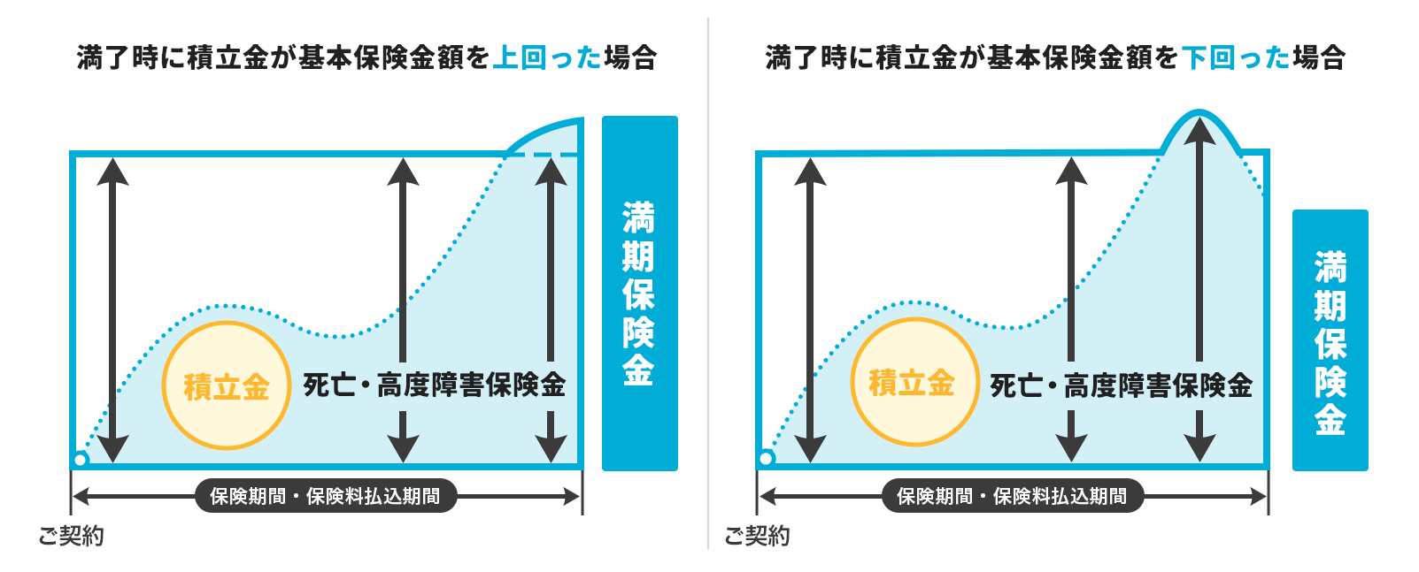 変動する保険金のイメージ